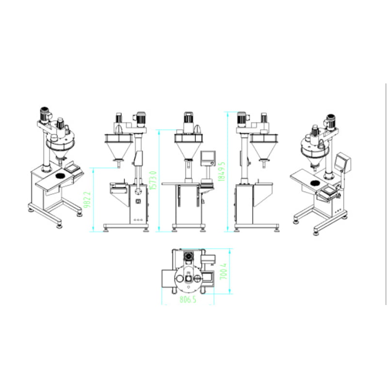 MPB-10 Semi-auto Modular Stainless Steel Powder Packaging Machine